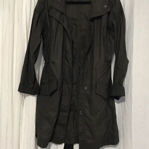Athleta Dark Green Trench Coat